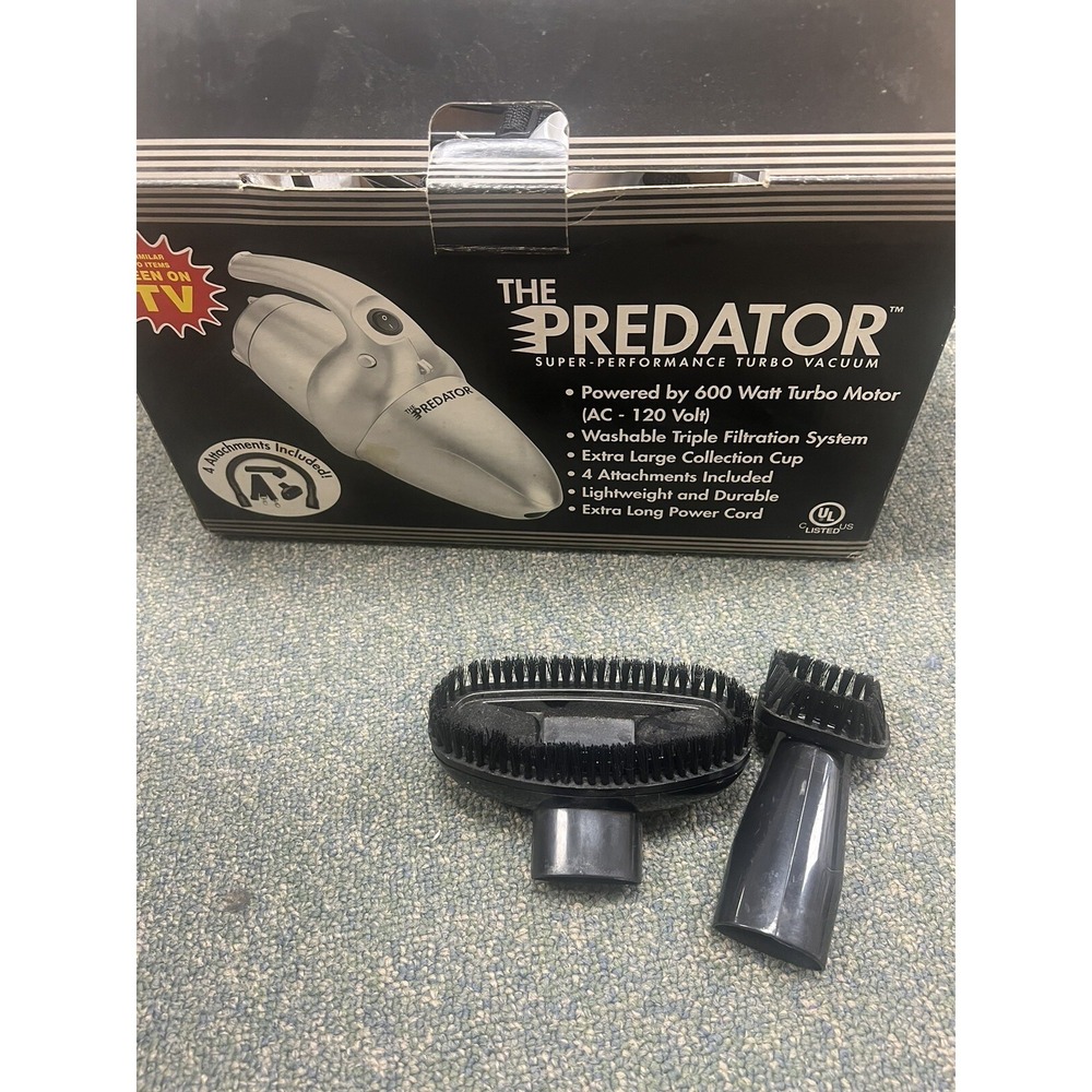The Predator Super Performance Turbo Vacuum With Attachments‎ Tested Works Box